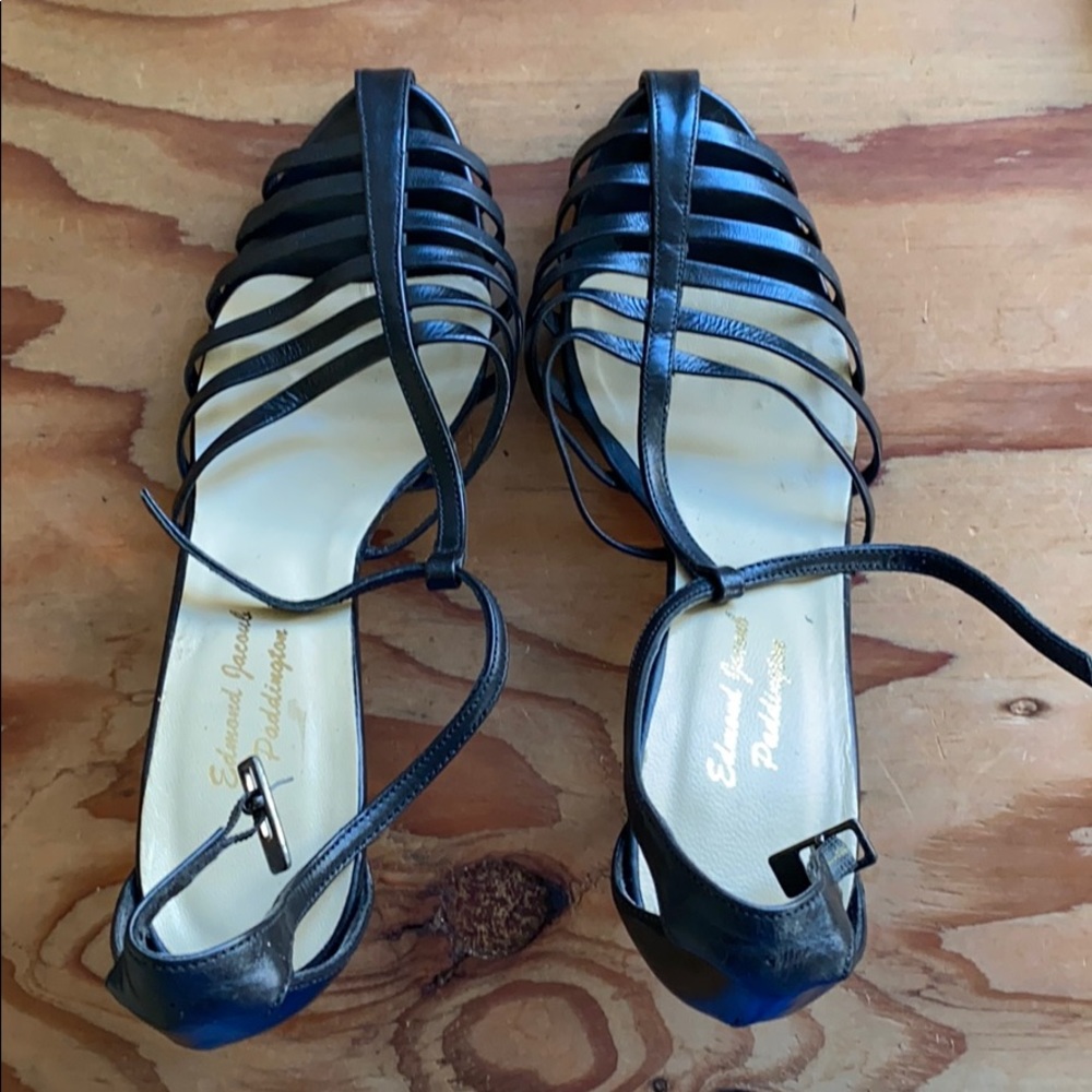Edmond Jacoub Paddington black Cage Heels as 91/2